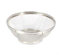 Cushteg Passoire à pâtes en acier inoxydable à mailles fines pour le riz, le quinoa, le yaourt et la salade, panier antidérapant, égouttoir de cuisine et outil de rinçage (24,5 cm)