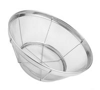 Cushteg Passoire à pâtes en acier inoxydable à mailles fines pour le riz, le quinoa, le yaourt et la salade, panier antidérapant, égouttoir de cuisine et outil de rinçage (21,5 cm)