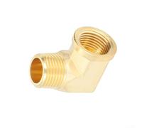 Cushteg Raccord coudé en laiton à 90 degrés, 1/8NPT, 1/4NPT, 3/8NPT, filetage 1/2NPT NPT, raccord d'outils pneumatiques en métal pour la maison et le jardin (D)