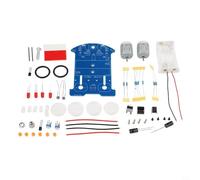 Cushteg Smart Car Welding Project DIY Kit Robot Suivi de Ligne Outil d'Apprentissage Électronique Educatif pour Formation STEM, Carte PCB Déassemblée (Bleu, 7,2 x 10,5 cm), Alimentation 3V