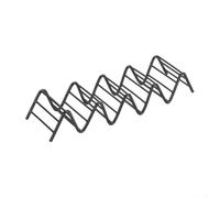 Cushteg Support à tacos en acier inoxydable en forme de vague pour burritos mexicains, gadget de cuisine créatif pour la maison et le restaurant (noir)