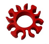 Cushteg Support de batterie E en silicone pour batterie de 38 mm - Rangement sécurisé avec accès rapide, compatible avec 4 paires de baguettes 5A/7A, pour Roland et autres kits (rouge)