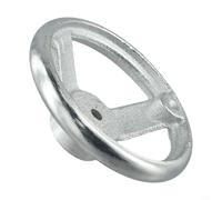 Cushteg Volant pour machines - Roue en acier chromé à 3 rayons, construction en fonte avec jante ondulée, pour CNC, tours, imprimantes 3D et équipements industriels (10,2 cm)