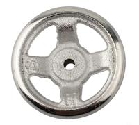 Cushteg Volant pour machines - Roue en acier chromé à 3 rayons, construction en fonte avec jante ondulée, pour CNC, tours, imprimantes 3D et équipements industriels (7,6 cm)