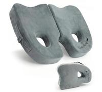 Cushy Tushy Piriformis Coussin de siège pliable de qualité supérieure - Coussin de soulagement de la douleur et de la douleur sciatique - pour la maison et le bureau, parfait pour les voyages ou la