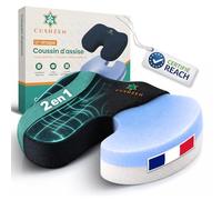 Cushzen- Coussin Coccyx Ergonomique- Coussin Chaise pour Soulager La Douleur Au Coccyx- Idéal pour Siège, Bureau, Conducteur Voiture. Coussin D'assise Anti Escarres Fessier et Orthopédique.