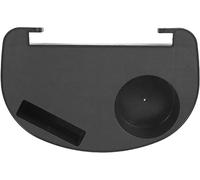 CUSIKAUA Plateau de table d'appoint à clipser pour chaise de camping, jardin, pêche, plage, rangement pour tasse, livres, tablette (noir)