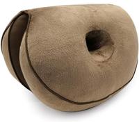 CUSMA Coussin Double Confort pour Soulever Les Hanches, Beau Coussin De Siège en Latex, Mousse Orthopédique À Mémoire De Forme pour Soulager La Pression.,café