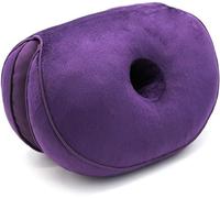 CUSMA Coussin Double Confort pour Soulever Les Hanches, Beau Coussin De Siège en Latex, Mousse Orthopédique À Mémoire De Forme pour Soulager La Pression.,Violet