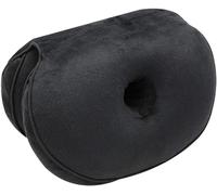 CUSMA Coussin Double Confort pour Soulever Les Hanches, Beau Coussin De Siège en Latex, Mousse Orthopédique À Mémoire De Forme pour Soulager La Pression.,Noir
