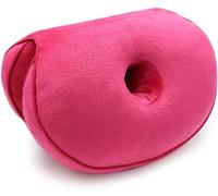 CUSMA Coussin Double Confort pour Soulever Les Hanches, Beau Coussin De Siège en Latex, Mousse Orthopédique À Mémoire De Forme pour Soulager La Pression.,Rose Red