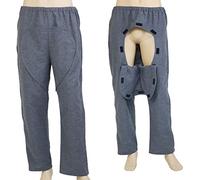 CUSMA Pantalon De Soins Aux Patients, Facile À Porter Et À Enlever, Pantalon De Soins De L'incontinence Urinaire pour Les Personnes Âgées, Les Patients Opérés d'une Stomie Et d'une Fistule,3XL