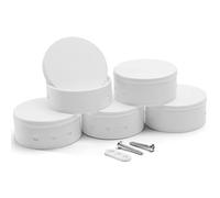 CusoTec Boîte de plafond 5 pièces 70mm x 30mm, rosace de plafond, boîte de dérivation pour plafonnier, boîte de jonction, boîte de distribution pour lampes, rosace, en plastique, blanc (5)