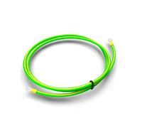 CusoTec Câble de terre - Vert et jaune - 6 mm² - Cosse annulaire isolée avec œillet - Mise à la terre - Armoire de serveur, armoire réseau, panneau de brassage (3 x 100 cm)