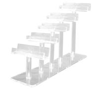 CUSROS Support de lunettes à 3 niveaux en acrylique transparent - Organiseur de lunettes de soleil transparent - Présentoir à lunettes - Cinq couches