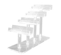 CUSROS Support de lunettes à 3 niveaux en acrylique transparent pour lunettes de soleil - Présentoir à lunettes transparent - Support de rangement à quatre couches