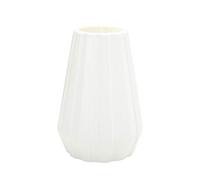 CUSROS Vase géométrique en plastique de style nordique pour pot de fleurs séchées pour la maison, le bureau, décoration blanc laiteux, taille unique