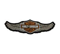 Harley-Davidson Écusson brodé à coudre avec barre ailée et logo bouclier 20,3 cm