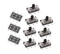 Cusstally 10 pièces 2 Position de contrôle de Porte DPDT 6 Broches SMT SMD autobloquant Mini interrupteurs à clé à glissière Interrupteur 7mm x 3mm x 3mm