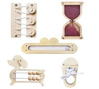 Custamix Busy Board Montessori - Tableau d’Activités Éducatif en Bois Sensoriel DIY, Jouet d’Éveil et d’Apprentissage pour Développer la Motricité Fine et Les Compétences de Vie des Jeunes Enfants