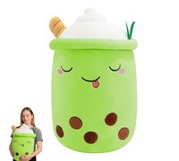 Custamix Peluche Kawaii Bubble Tea avec Perles - Jouet Doux 35cm, Coussin Oreiller décoratif pour Chambre d’Enfant, idée Cadeau Mignonne Fille garçon
