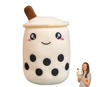 Custamix Perle Bubble Tea Peluche Kawaii 24cm, Coussin Tasse Thé Mignon, Jouet en Peluche Créatif Boba Souple, Oreiller Décoratif Doux pour Chambre, Cadeau Enfant Fille Garçon