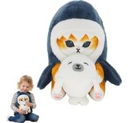 Custamix Poupée en Peluche Chat Requin 22 cm, Jouet Doux et Kawaii pour garçons et Filles, Peluche Shark Cat Mignonne, idée Cadeau Adorable pour Enfants et Amoureux des Animaux