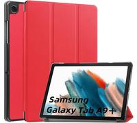 Custer Case for Samsung Galaxy Tab A9+ A9 Plus 11 Inch SM-X210 SM-X216 SM-X218,PU Leather Case Cover-Red