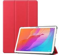 Custer Coque Pour Huawei Matepad Se Ags3k-W20,T10s 10.1"" Ags3-L09 Ags3-W09,T10 9.7"" Agr-L09 Agr-W09,Honor Pad X8 Lite Agm3-W09hn,Pu-Cuir Étui Housse Pour Huawei Matepad Se-Rouge