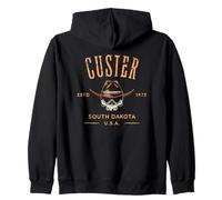 Custer South Dakota USA Motif crâne Sweat à Capuche