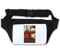 Custer State Park South Dakota Sac banane vintage rétro de voyage Blanc