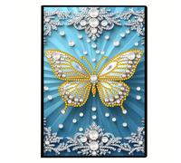 CustmArti DIY Diamond Art Peinture Creative Design PU Cuir 50 Pages Vierge Intérieur Colle Reliure A5 Portable Papeterie Papeterie