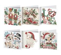 CustmArti Lot de cartes de vœux créatives faites à la main avec enveloppes et outils pour débutants, familles et amateurs de bricolage, 15 x 15 cm, Noël 2