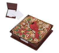 CustmArti Pearl Diamond Art Porte-notes adhésives avec 160 feuilles | Distributeur de notes en forme de pierre de cristal 3D - Décoration de bureau en bois pour femme