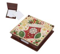 CustmArti Pearl Diamond Art Porte-notes adhésives avec 160 feuilles | Distributeur de notes en forme de pierre de cristal 3D - Décoration de bureau en bois pour femme