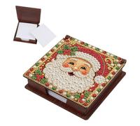 CustmArti Pearl Diamond Art Porte-notes adhésives avec 160 feuilles | Distributeur de notes en forme de pierre de cristal 3D - Décoration de bureau en bois pour femme