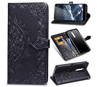 Custodia Étui Portefeuille à Rabat 3D pour Nokia 5.1 Motif Relief, 5, Nokia 5.1