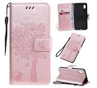 Custodia Étui Portefeuille à Rabat 3D pour Samsung Galaxy A10e Motif Relief, 10, Samsung Galaxy A10e