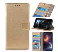 Custodia® Etui portefeuille à rabat compatible Alcatel 1S 2020 (Or)
