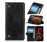 Custodia Étui Portefeuille à Rabat Compatible pour Alcatel 1S 2020, Noir, Alcatel 1S 2020
