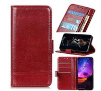 Custodia Étui portefeuille à rabat compatible pour Cubot X19, Rouge, Cubot X19