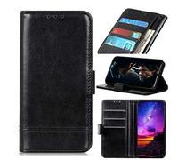 Custodia Étui Portefeuille à Rabat Compatible pour Wiko Jerry 4, Noir, Wiko Jerry 4