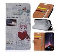 Custodia® Étui portefeuille à rabat pour Asus ZenFone Max M2 ZB633KL Motif 10