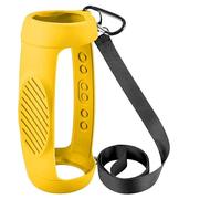 Custodia in Silicone per JBL Charge 5 da Viaggio per il trasporto di Gel protettivo Pelle morbida Custodia portatile impermeabile per altoparlanti Bluetooth Con tracolla e moschettone (Yellow)