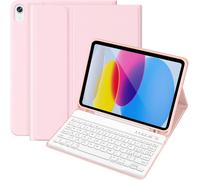 Custodia Tastiera Per Ipad A16 11/10 Generazione,Cover Ipad A16 11/10 Generazione Con Bluetooth Tastiera (11/10.9 Pollici, 2025/2022), Italiano Qwerty,Con Portapenna,Rosa[Z1021]