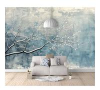 Custom 3D Photo Self-adhesive Wallpaper Gray landscape tree branches in winter 100x70cm Mural Large Poster Living Bedroom Tv Background Wall Home Decoration