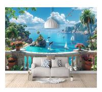 Custom 3D Photo Self-adhesive Wallpaper Landscape, nature, beach, mountains 100x70cm Living Room Sofa Tv Background Wallpapers Home Decor Wall - Interior Decorative Stickers Mural