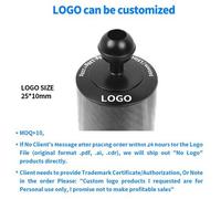 custom 5inch black Plongée et Snorkeling plateau d'extension en Fiber de carbone bras flotteur flottabilité bras aquatique double balle appareil photo reflex plongée pour Gopro yi EKEN pour DJI OSMO