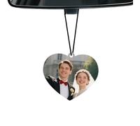Custom Air Fresheners with Picture, Personalized Air Freshener for Car, Double Sided Customizable Photo Text Car Freshener,Birthday Wedding for Men Women Girlfriend Boyfriend (Heart)
