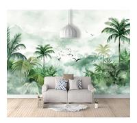 Custom Cafe Hotel Bar Interior 3D Self-adhesive Wallpaper Mural Wall Sticker Rainforest fog plant tree landscape 100x70cm Background For Office Dining Room Children's
